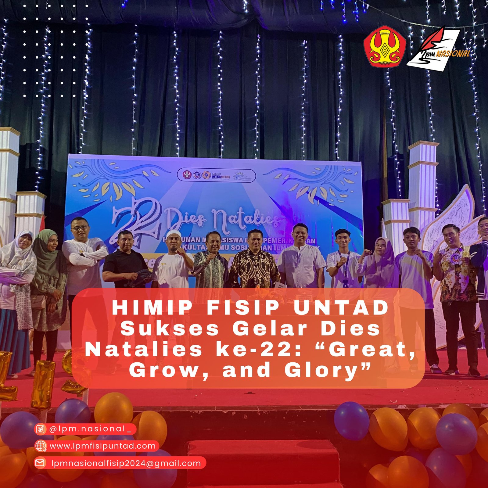 HIMIP FISIP UNTAD SUKSES GELAR DIES NATALIS KE-22: HIMIP FISIP UNTAD SUKSES GELAR DIES NATALIS KE-22: