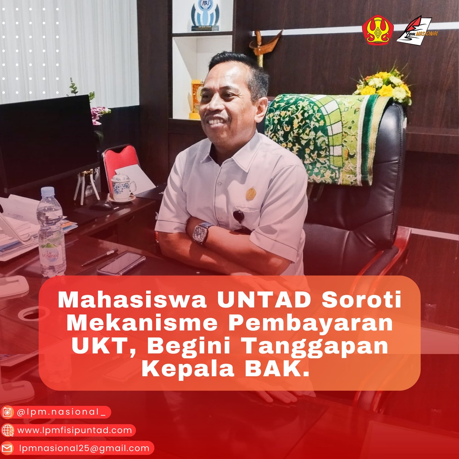 MAHASISWA UNTAD SOROTI MEKANISME PEMBAYARAN UKT, BEGINI TANGGAPAN KEPALA BAK