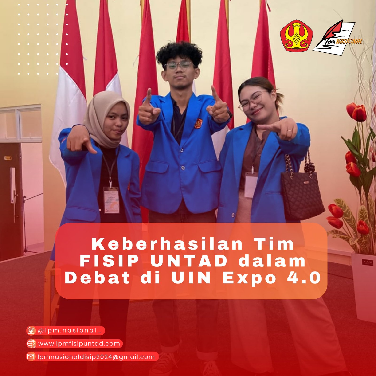 KEBERHASILAN TIM FISIP UNTAD DALAM DEBAT DI UIN EXPO 4.0