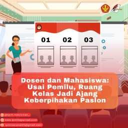 DOSEN DAN MAHASISWA : PEMILU USAI, RUANG KELAS JADI AJANG KEBERPIHAKAN PASLON 